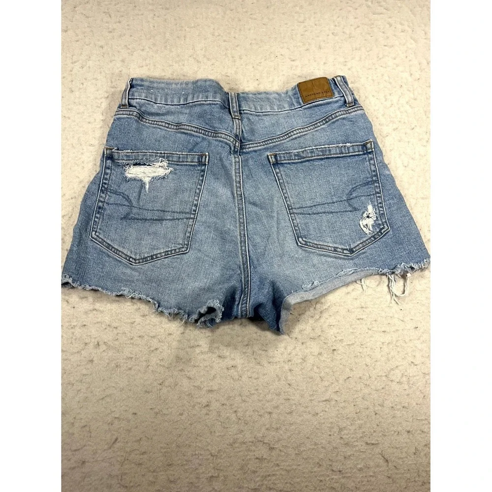 American Eagle‎ Outfitters Strigid Cut Off Shorts Womens 6 Blue Denim Distressed